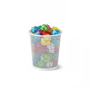 <span class=keywords><strong>Poubelle</strong></span> en métal, corbeille à déchets en maille, <span class=keywords><strong>poubelle</strong></span> ronde avec dessus ouvert - Product Image 3