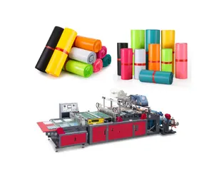Full Automatic PE Plastic Express Courier Envelope Bag Side Sealing and Cutting Bag Making Machine 2 LINE