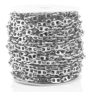 Stainless Steel <b>D</b> Ring Chain Gold Plated For <b>Necklace</b> Making DIY Jewelry Finding H1284 - Product Image 5