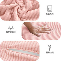 Canapé pour enfants doux et ludique, rose, en peluche Teddy, entièrement en éponge, petit canapé amovible et lavable, fille, princesse mignonne, petit fauteuil pour bébé