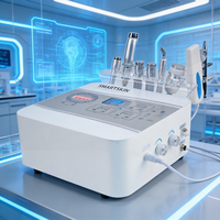 Appareil professionnel de microdermabrasion au diamant 8 en 1, haute fréquence, peeling cutané et pulvérisation sous vide, analyseur de peau