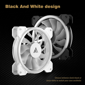 Ventilador de caja de ordenador LED ARGB <span class=keywords><strong>PWM</strong></span> de 120mm, 3 pines, potencia silenciosa, 3/4 pines, refrigeración por aire, colores personalizados para caja de PC, disipador térmico de plástico - Product Image 5