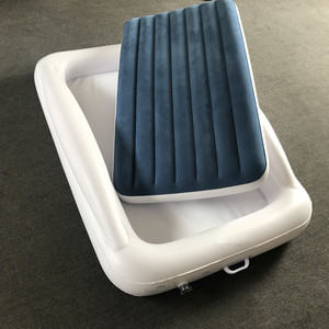 Cama inflable para niños con cojín de aire flocado, colchón de aire cómodo y suave para niños pequeños, portátil para viajes - Product Image 1