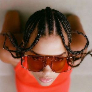 Gafas de Sol Metálicas UV400 con Logotipo Personalizado, Gafas de Sol Steampunk de Moda para Mujer, Gafas de Sol Cuadradas Extra Grandes para Mujer - Product Image 2