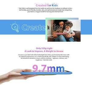 Scheda Blackview <span class=keywords><strong>3</strong></span> bambini Tablet Android 13 7 "Display Tablet Quad Core 2GB + 32GB batteria 3280mAh 1024*600 - Product Image 4