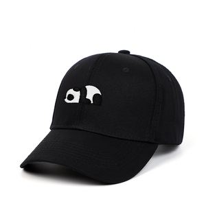 Gorra de Béisbol Unisex Casual para Exteriores, con Bordado Personalizado de Logotipo de Panda Animado, 6 Paneles, Ajustable, de Algodón, con Diseño en el Panel Frontal - Product Image 1