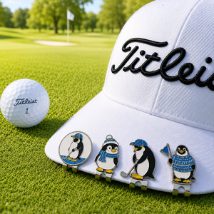 Juego de Marcadores de Pelotas de Golf Personalizados de Alta Gama con Logotipo OEM ODM, Clip para Gorra con Diseño de Pingüino, para Regalos Promocionales de Clubes y Empresas - Product Image 1
