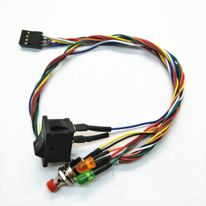 Tekne motosiklet otomobil sıfırlama anahtarı için Terminal kablo demeti-saf bakır kablo IP65 PC şasi düğmesi LED için puan - Product Image 4