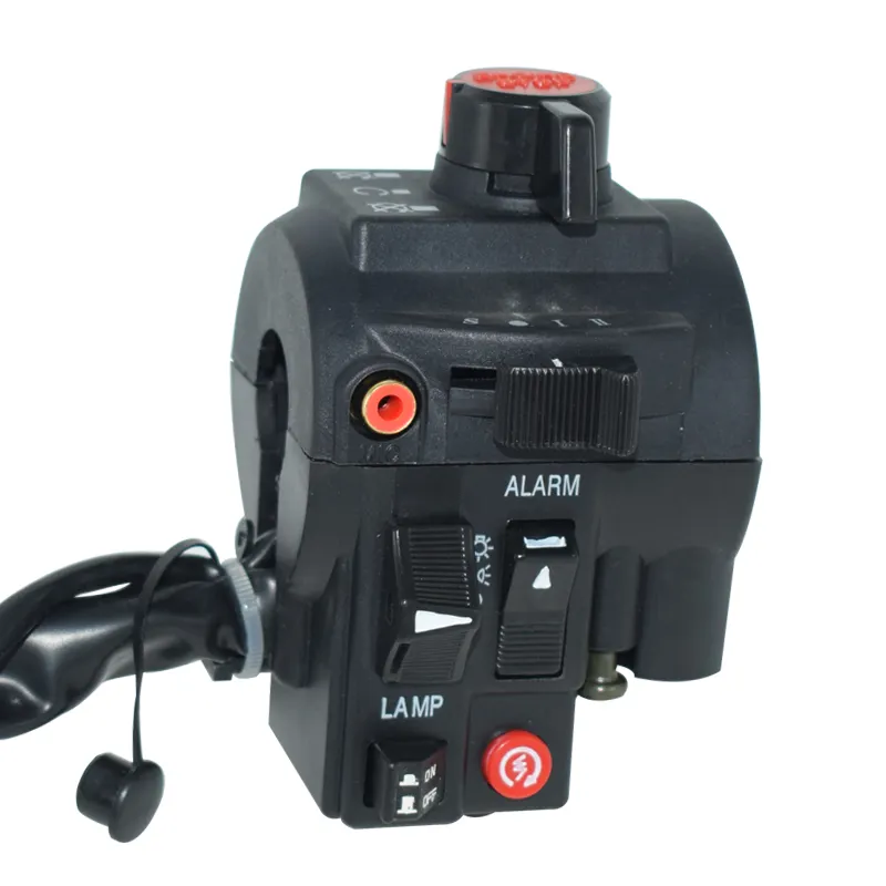 Universal 7/8" 22mm Motorcycle Handlebar Switches Alarm Lamp Headlight Fog Light Power Start Kill Switch Assembly Black