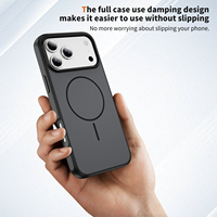 Étui de téléphone portable magnétique de luxe en TPU avec protection intégrale antichoc, sangle de téléphone et boutons métalliques pour Phone 17 Pro Max 17 Air