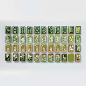160 tuiles de mahjong en acrylique superposées personnalisées, luxe américain, Drake Oh My Mahjong, mini-set de mahjong gravé, tapete de mahjong - Product Image 3