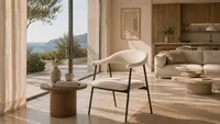 Table et chaises de salle à manger modernes en verre noir et métal pour hôtel et salle à manger