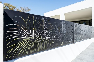 Evler için 6x8 küçük bahçeler 3d beyaz malzeme açık yüksek kaliteli alüminyum post alüminyum çit kafes amp kapıları eskrim - Product Image 6