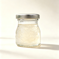 Vente en gros de mini pots en verre transparents de 50 ml de qualité alimentaire, mignons, vides, pour aliments pour bébés, pouding, nid d'oiseau, miel, beurre de cacahuète, avec couvercle en métal