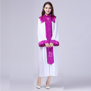 L'église chrétienne chorale robe Femme Chantant vêtements à manches Longues Sans chorale robes <span class=keywords><strong>prêtre</strong></span> robe - Product Image 3
