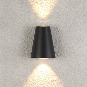 Garden LED Outdoor <strong>Wall</strong> <strong>Light</strong> IP54 Waterproof 2*5W Trapezoid Aluminum Metallic <strong>Silver</strong> Luster Warm White House Spotlight - Product Image 3
