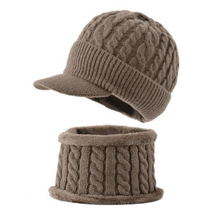 HLC524 invierno hombres cálido sombrero <span class=keywords><strong>de</strong></span> <span class=keywords><strong>lana</strong></span> cuello conjunto suave espesar <span class=keywords><strong>lana</strong></span> esquí sombrero bufanda hombres <span class=keywords><strong>orejeras</strong></span> gorro <span class=keywords><strong>de</strong></span> punto bufanda conjunto - Product Image 6