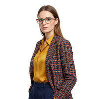 Nouvelle monture de lunettes œil-de-chat en TR90, style rétro européen et américain, verres colorés éblouissants, lunettes optiques