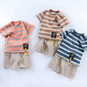 Conjunto de Pijama de Algodón Casual de Manga Corta para Niños, Ropa Deportiva con Dibujos Animados para el Hogar, de 0 a 12 Años - Product Image 2