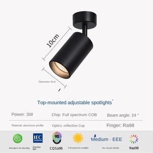 ไฟดาวน์ไลท์ LED ติดพื้นผิว360แบบหมุนได้หลอดไฟ GU10 5W 7W 9W 12W 15W