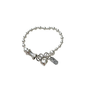S925 Sterling <b>Silver</b> Heart <b>Charm</b> Bracelet For Women Everyday Wear Jewelry - Product Image 5