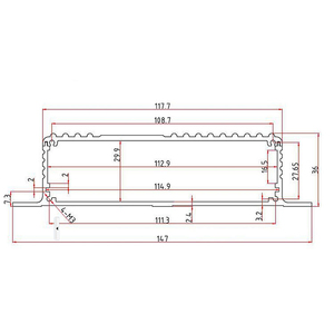 Wall Mount chia đùn nhôm hồ sơ hộp điều khiển bao vây PCB nhà ở chuyên nghiệp nhà sản xuất tùy chỉnh khuếch đại trường hợp - Product Image 5