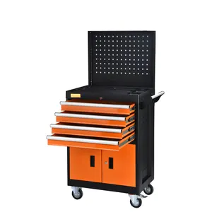 Workshop Garage Metal Locker Tool Trolley Cabinet With Drawers With Panel