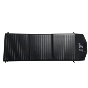 Panel Surya Lipat 60W, untuk Ponsel Generator Portabel Ponsel Laptop Mobil Perahu Trailer RV