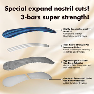 قوة إضافية للتنفس الصحيح شرائط الأنف غير الغازية ضمان الجودة خالية من الألم إزالة الفم ملصقات التنفس - Product Image 4