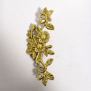 Luxury Solid Brass Metal Beautiful Flower Decoration Kitchen Cabinet Handle <strong>Knobs</strong> Furniture <strong>Door</strong> Pulls - Product Image 4