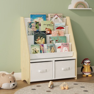 Mobili <span class=keywords><strong>Montessori</strong></span> bambini baby room libreria libreria tessuto in legno organizzatore di giocattoli per bambini scaffale per libri - Product Image 1