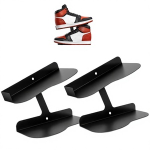 2 Estantes para Zapatos Metálicos Tipo H, Flotantes, Dobles, Modernos, Resistentes, Apilables, Desmontables, para Coleccionistas, Exposiciones Publicitarias - Product Image 3