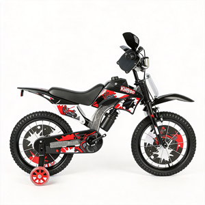 Expédition rapide, Vélo enfant moto multicolore très populaire avec roues stabilisatrices pour enfants, sports, 12, 14, 16, <span class=keywords><strong>18</strong></span>, 20 pouces - Product Image 2
