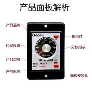 รีเลย์หน่วงเวลา AH2-Y/AH2-Y2สมบูรณ์พร้อมแรงดันไฟฟ้าและการตั้งค่าเวลาสำหรับ AC110 220V - Product Image 2