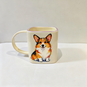 <span class=keywords><strong>Mug</strong></span> à café en céramique fait main avec motif de <span class=keywords><strong>corgi</strong></span> gallois peint à la main - Cadeau de vacances parfait - Product Image 5