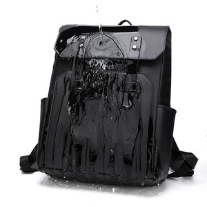 Men's <b>Backpack</b> <b>Large</b> Capacity 16 Inch Laptop Water Proof Business Travel Gray Black Green Solid Color - Product Image 3