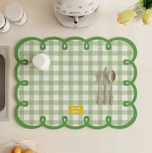 Tapis de séchage de vaisselle carré, écologique, en caoutchouc, super absorbant, découpable, résistant à la chaleur, durable, non toxique, réutilisable, mignon, épaisseur 2,3 mm - Product Image 4