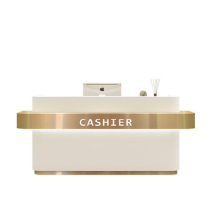 Mostrador personalizado para discoteca, mostrador de recepción, salón de belleza, Bar, cajero, escritorio de recepción, tienda de ropa de Metal, recepción - Product Image 3