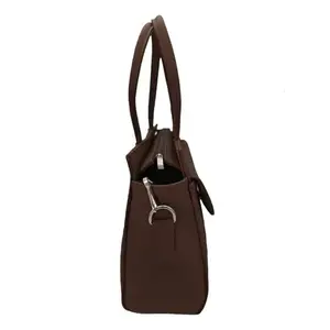 Bolso de Mano Fana Francis de Cuero Vacuno Color Chocolate con Cierre de Solapa, Dos Correas, Gran Capacidad, para Uso Diario de Mujer - Product Image 1