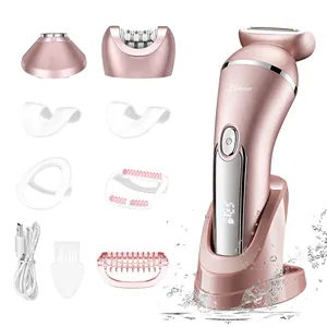 Hatteker Multifunction 3 in 1 Hair Removal Epilator Electric Shaver for Legs Arm USB Rechargeable Wet&Dry Cordless for Woman