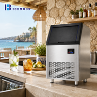 Machine à glaçons automatique en acier inoxydable de 36 kg/56 kg/24 h pour bar, café et restaurant