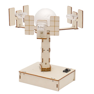 Kit d'expérimentation scientifique <span class=keywords><strong>et</strong></span> technologique STEM : Modèle de satellite synchrone à construire soi-même – Jouet éducatif en bois pour enfants - Product Image 2