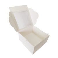 Boîte d'emballage alimentaire transparente carrée ODM/OEM grande taille 12x12x6 avec fenêtre, boîte à gâteaux transparente blanche et brune en papier