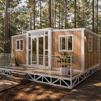 Maison conteneur extensible et mobile personnalisée SUNRISE avec terrasse, 20 pieds, 40 pieds