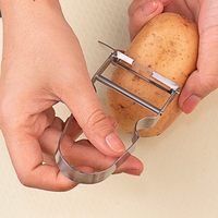 Roestvrijstalen groenteschiller Y-vormige aardappelschiller met ultrazacht mes & oogjesverwijderaar voor keuken fruit- en groentegereedschap