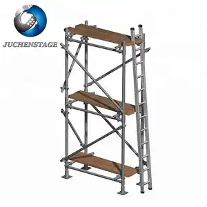 Hete Verkoop 6M Draagbare Hoogbouw Stalen Ladder Mobiele Professionele Aluminium Steigers Voor De Bouw