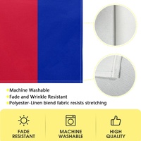Chemin de table personnalisé en polyester avec drapeau d'Haïti, coutures fines pour protéger la surface de la table des rayures, idéal pour une utilisation à domicile sur le long terme