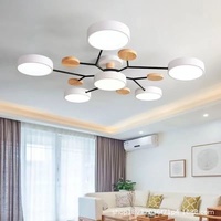 Plafonnier LED en fer et acrylique de style nordique pour salon et chambre à coucher, design créatif personnalisé Macaron, CRI élevé 98
