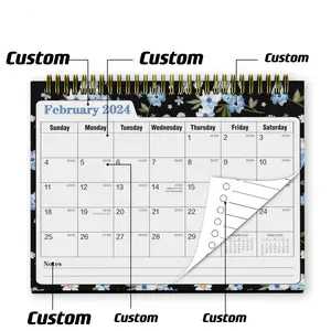 Hardcover mit mattem Finish Benutzer definierter Schreibtisch kalender Stehender Flip-Desktop-Kalender