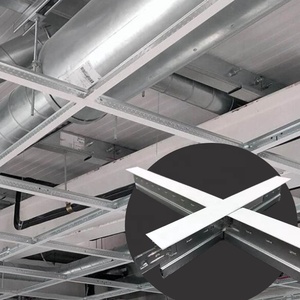 Plafond en grille métallique décorative ignifuge et antirouille en acier galvanisé certifié ISO9001 Saintec au design moderne, suspension en T - Product Image 2